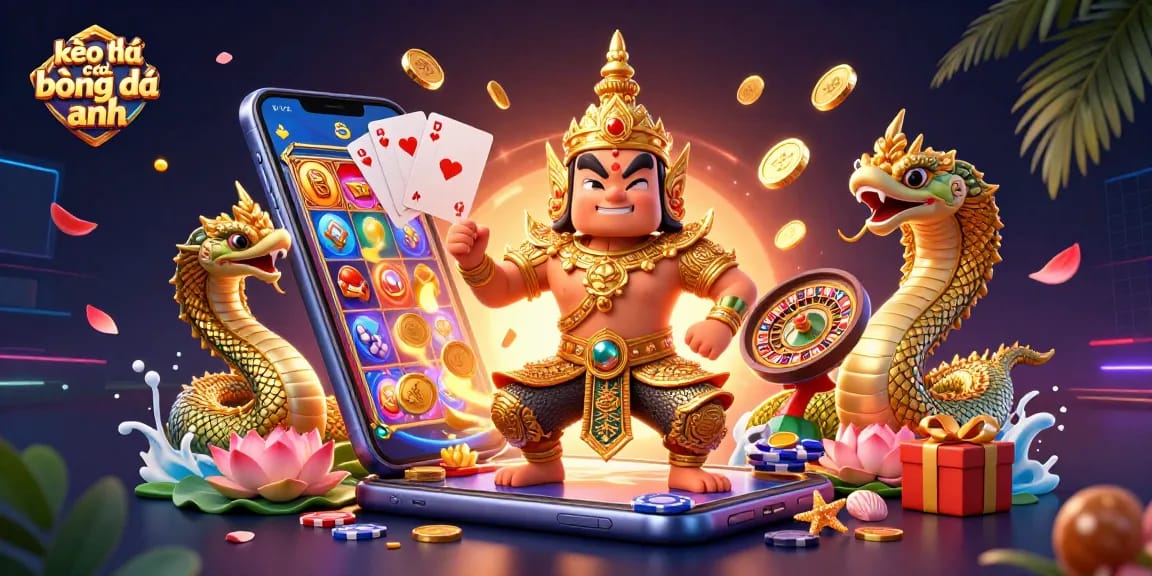 Experience the action with kèo nhà cái bóng đá anh, vibrant sports betting scene with dynamic gaming elements.