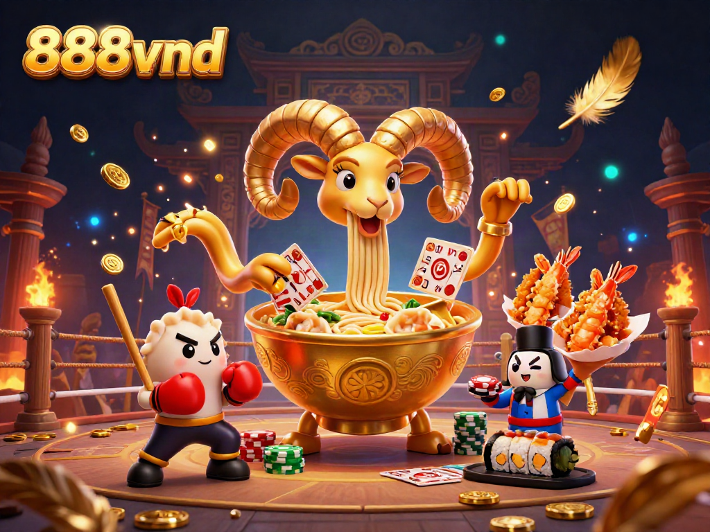 Experience thrilling gameplay with 888vnd in a vibrant casino scene featuring animated characters and dynamic elements.