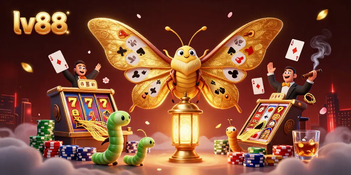 Experience the vibrant world of lv88 with an engaging casino-themed digital illustration.