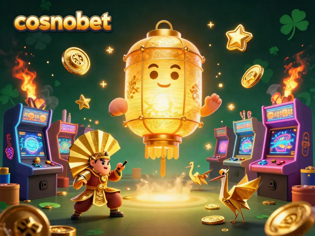 Experience exhilarating gaming at cosmobet with vibrant 3D visual of magical casino elements.