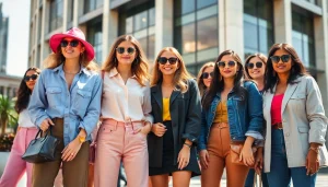 Stylish women fashion outfit showcasing summer trends and accessories.