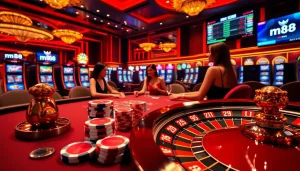 Experience the thrill of mm88 with professional poker chips and a luxurious casino atmosphere.