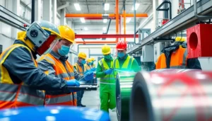 Powder coating Malaysia: professionals applying vibrant coatings in a modern facility