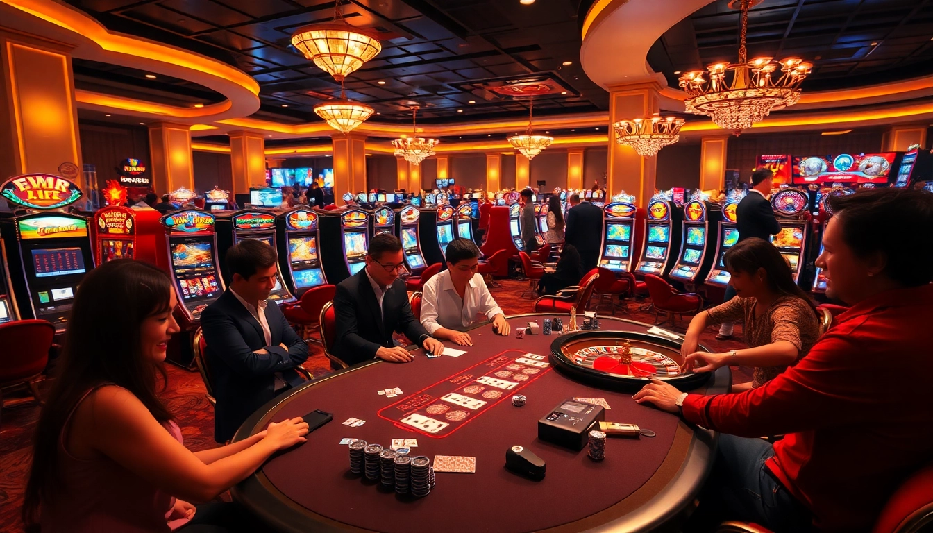 Experience thrilling gameplay and high stakes at https://vnew88.vip/ with vibrant casino elements and excited players.