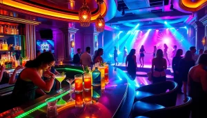 Experience the vibrant nightlife at Club sxm with stylish cocktails and thrilling performances.