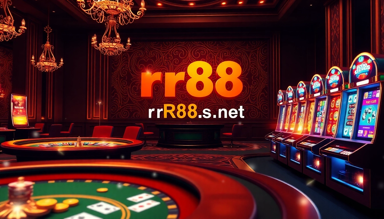 Experience the excitement of online gambling at rr88.se.net with vibrant casino elements and luxury.