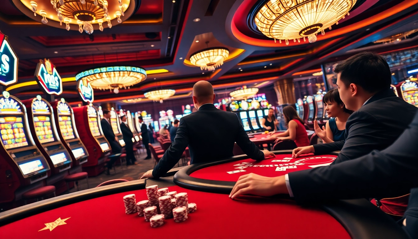 Experience the thrills of high-stakes gaming at kjc.ac with exciting poker tables and vibrant slot machines.