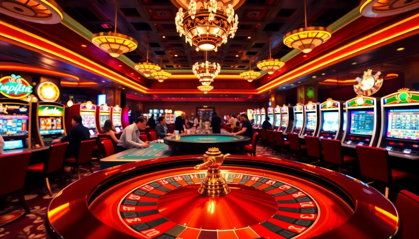 A dynamic scene of MK8's casino with roulette and enthusiastic players engaging in betting.