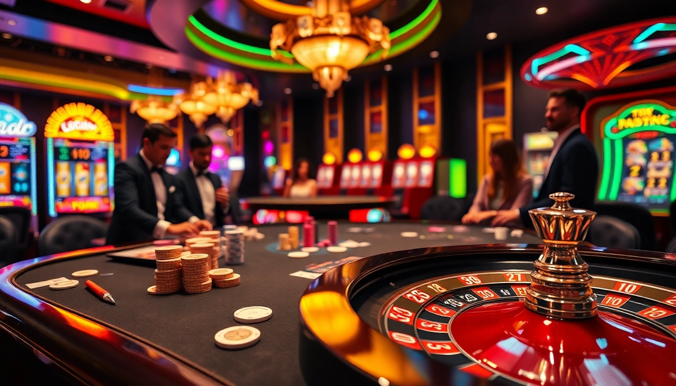 Experience excitement at https://luck8f.jpn.com/ with vibrant poker chips and lively casino action.