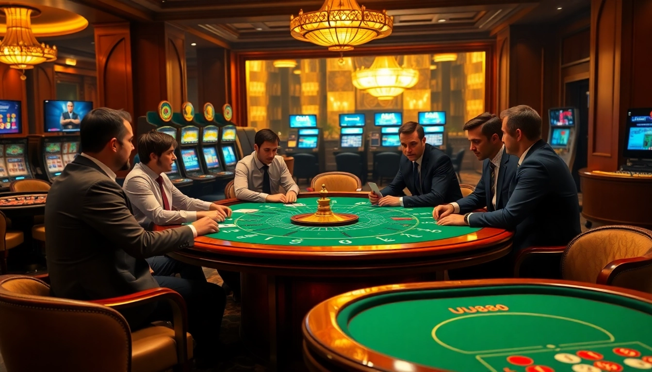 Engage in thrilling poker at nhà cái UU88, featuring an elegant gaming table.