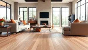 Transform your space with quality vinyl flooring that enhances modern living rooms.