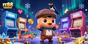 Immerse in the excitement of rr88 casino with vibrant characters and dynamic gaming elements.